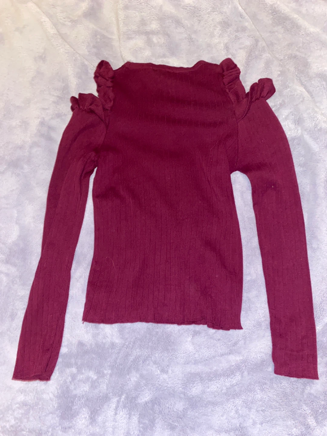 Forever 21 Cold Shoulder Ruffle Long Sleeve Top - photo 3