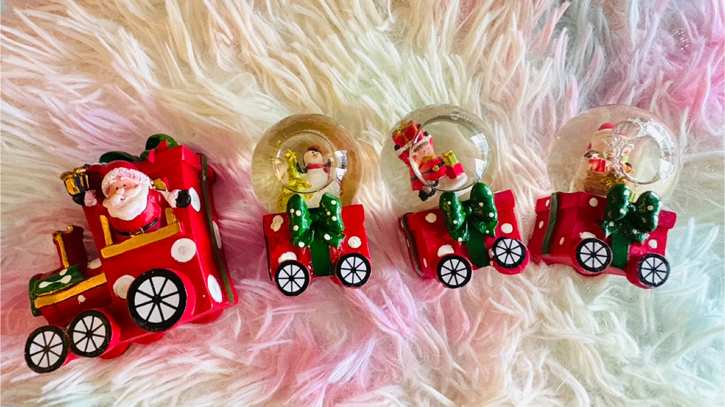 Christmas Train and Snow Globes Set