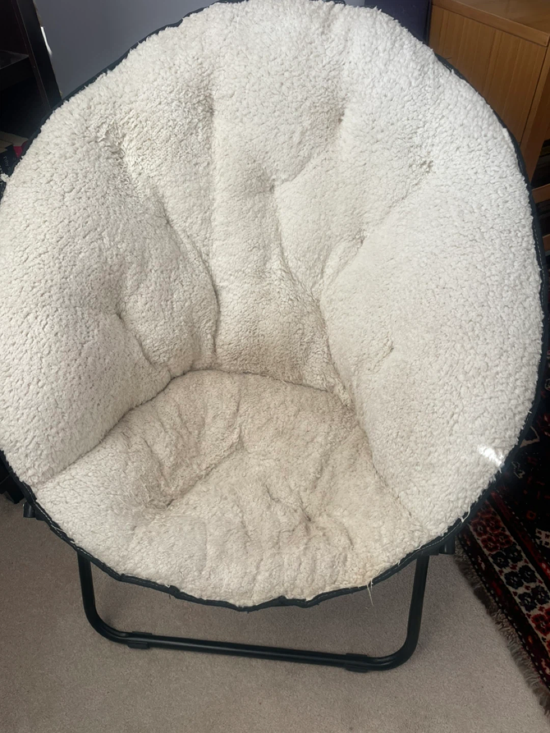 Cozy Sherpa Moon Chair