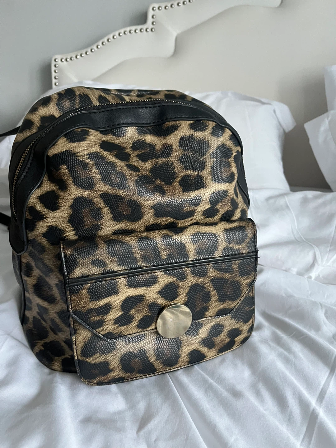 Leopard Print Backpack