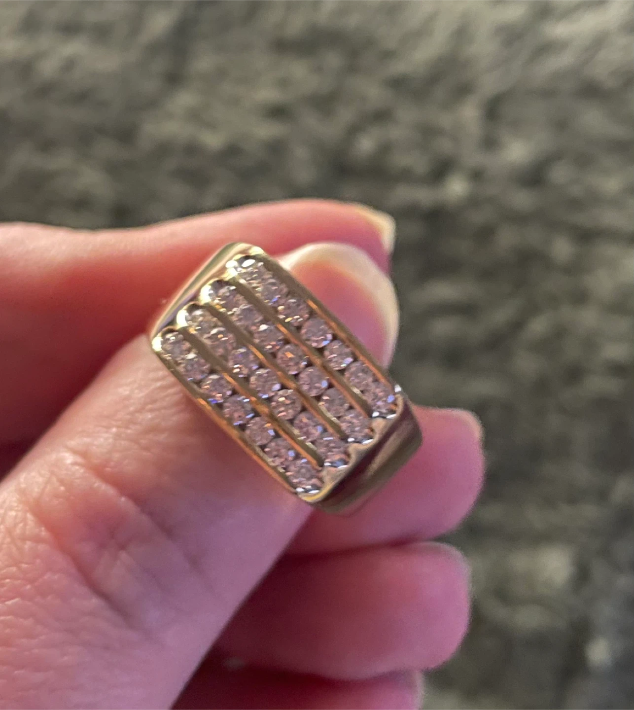 Men’s gold ring with diamonds - photo 4
