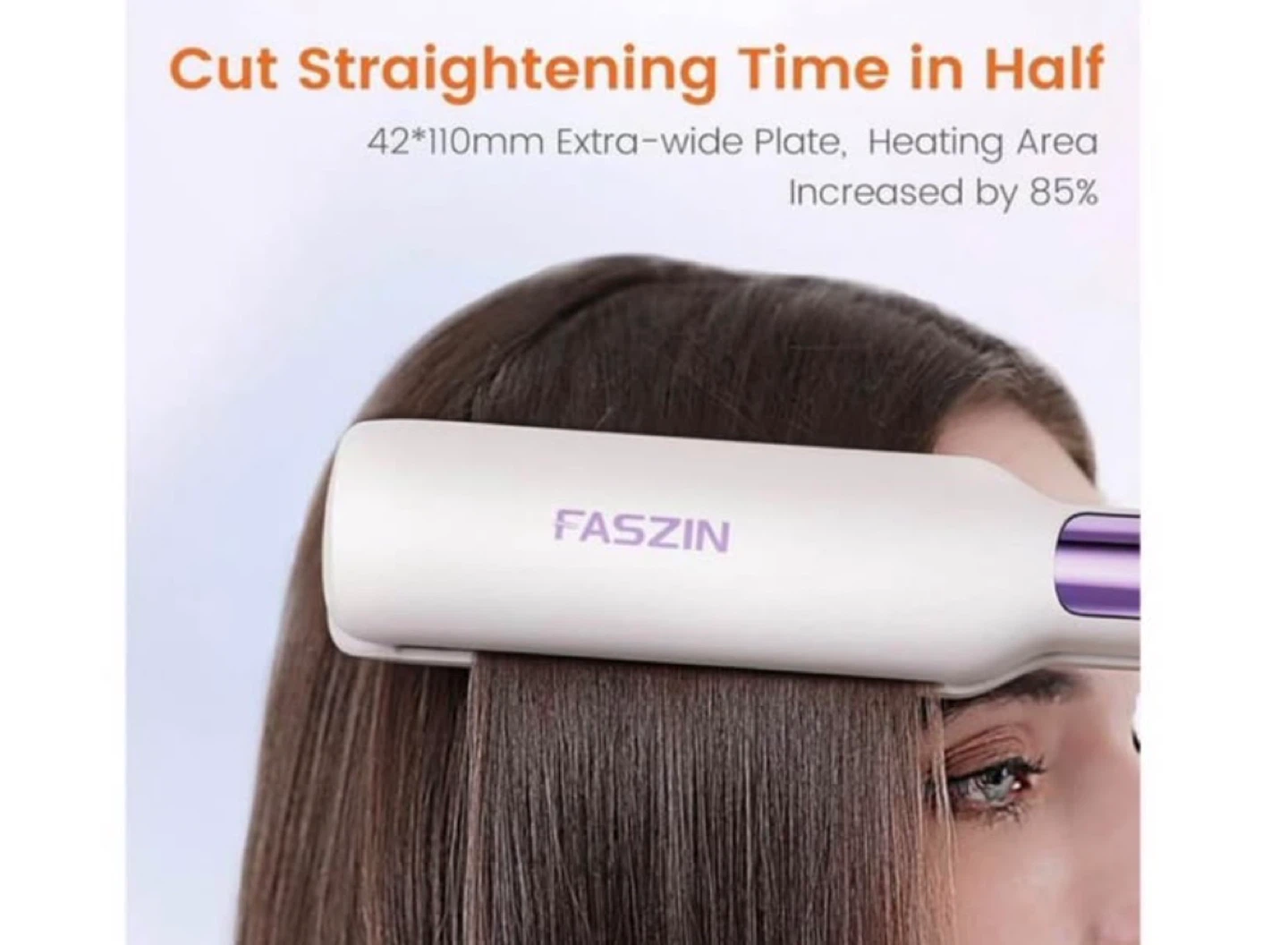 Faszin Professional Wide Ion Flat Iron Hair Straightener - photo 5