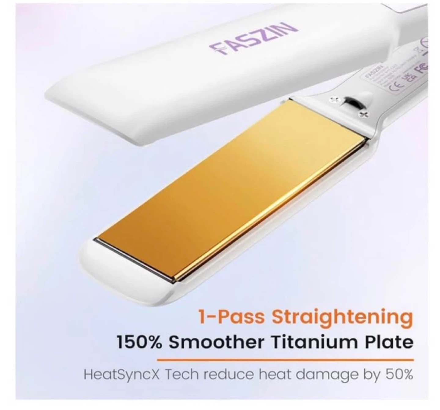 Faszin Professional Wide Ion Flat Iron Hair Straightener - photo 2