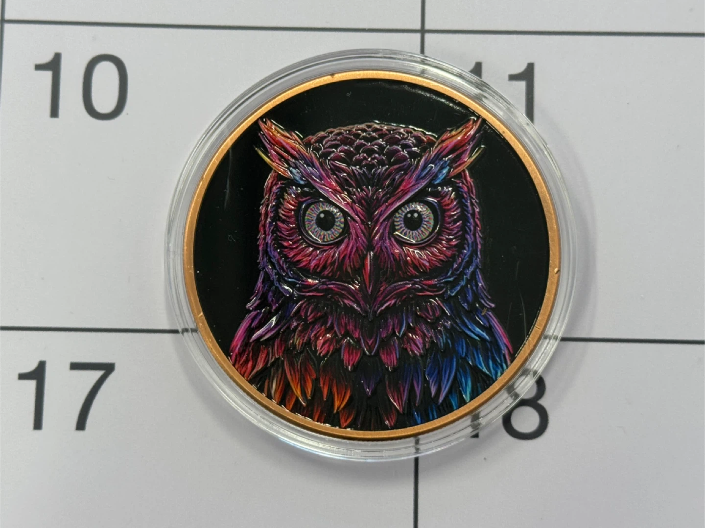 5 oz .999 Fine Copper Coin - Owl Design