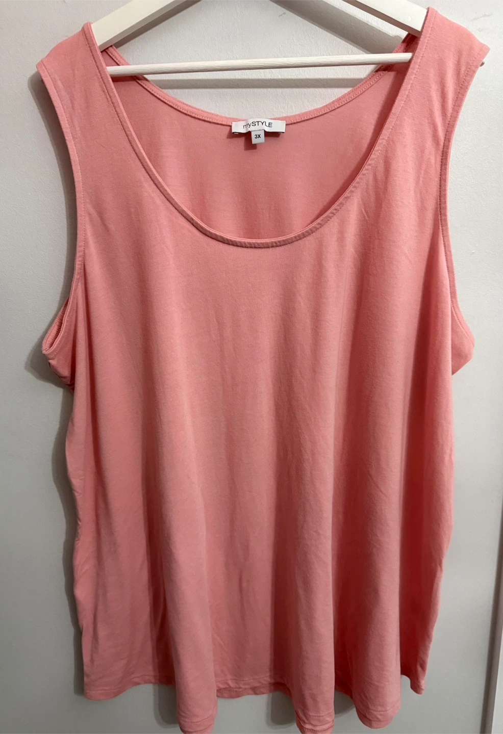 mySTYLE Women's 3X Pink Tank Top