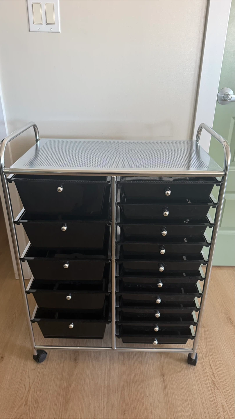 15 Drawer Rolling Storage Cart