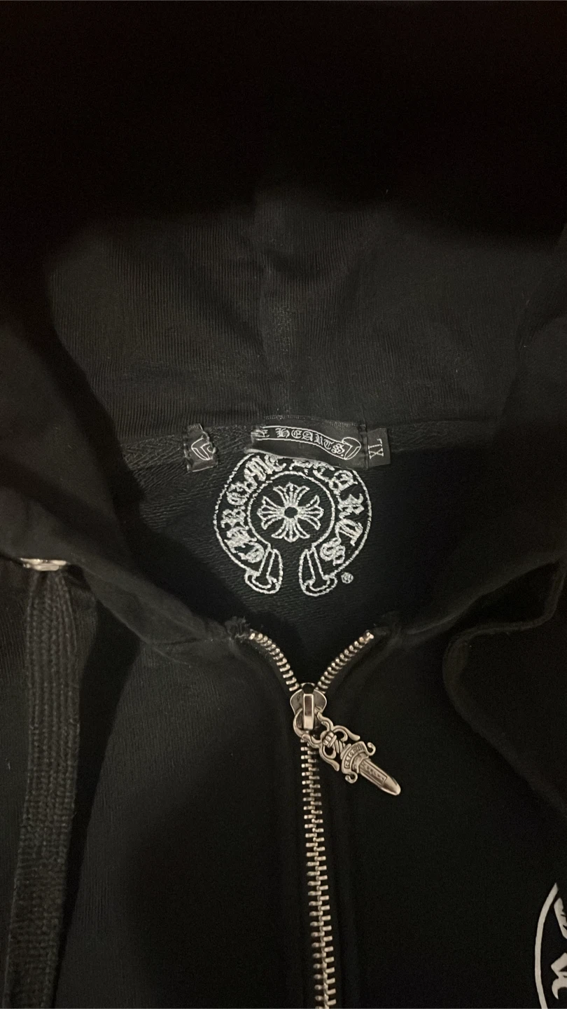 Chrome Hearts Black Zip-Up Hoodie - photo 2