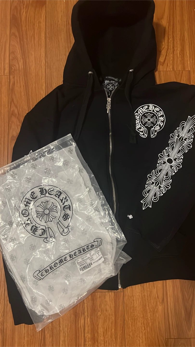 Chrome Hearts Black Zip-Up Hoodie
