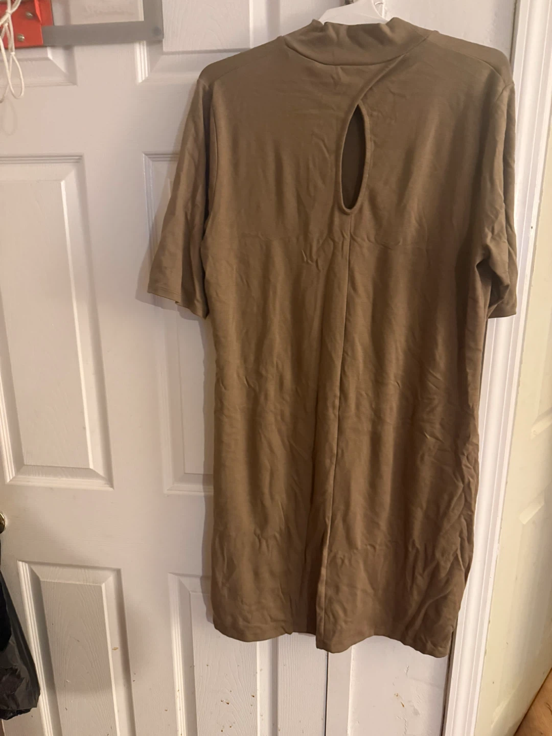 GAP Mock Neck T-Shirt Dress XXLarge Khaki