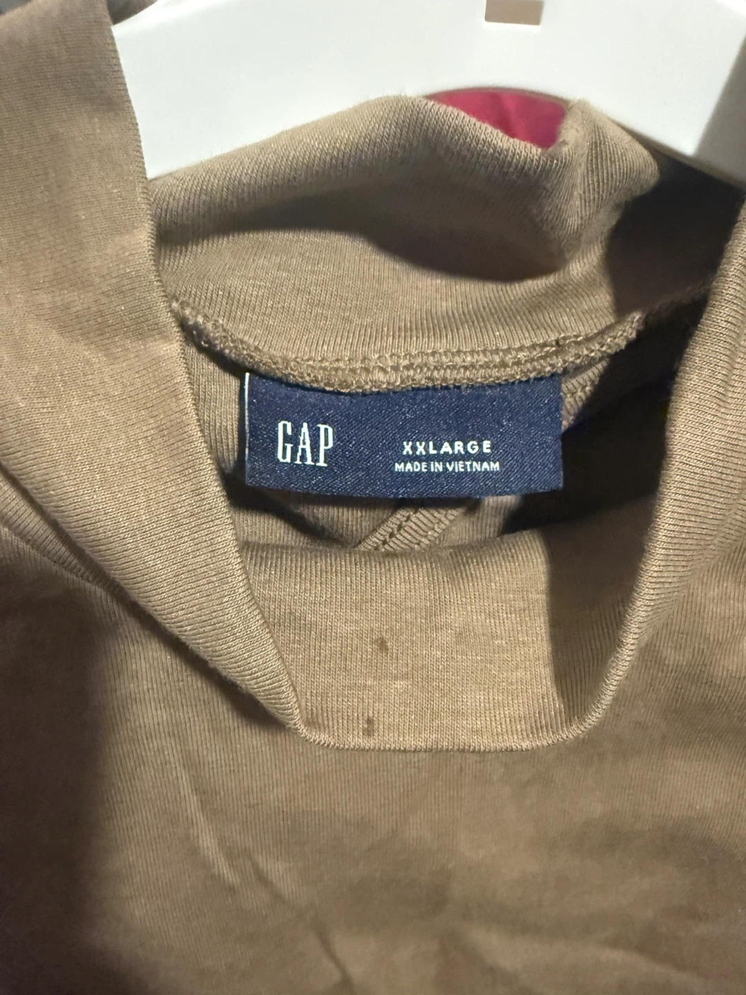 GAP Mock Neck T-Shirt Dress XXLarge Khaki - photo 3