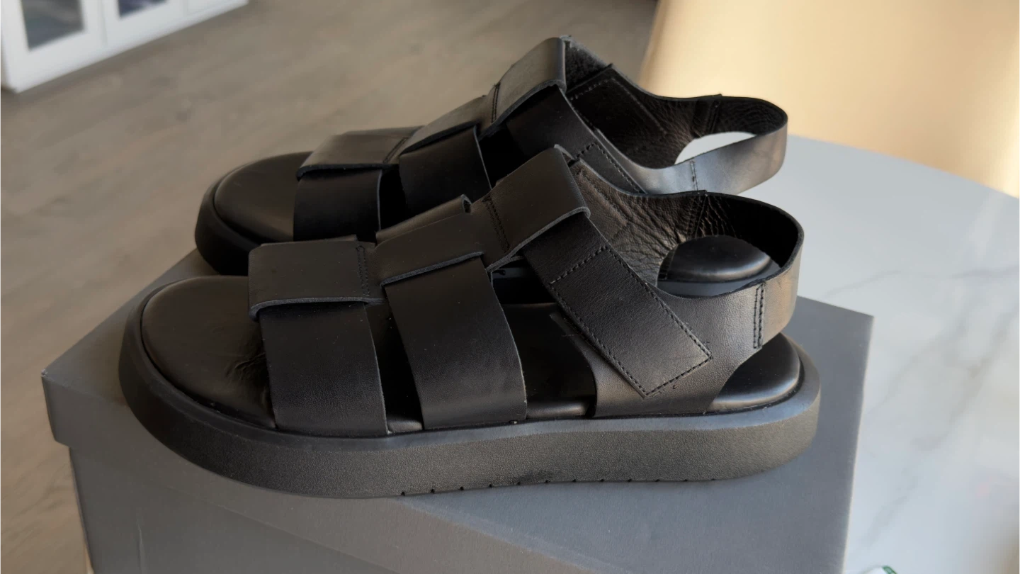 Vagabond Black Leather Gladiator Sandals Size 42 - photo 2