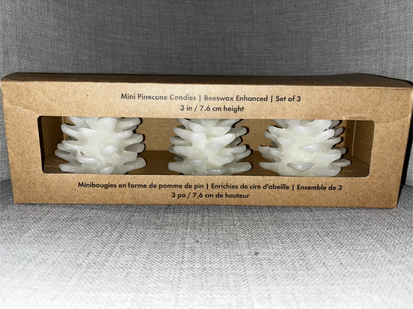 🧡Mini Pinecone Candles - Beeswax Enhanced Set of 3