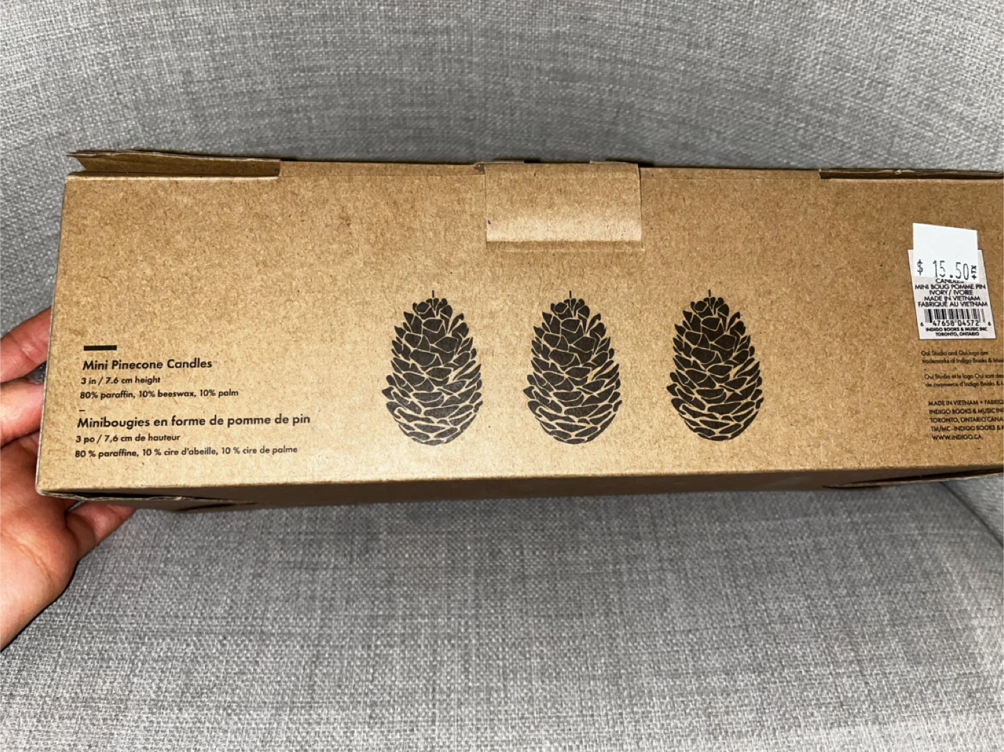 🧡Mini Pinecone Candles - Beeswax Enhanced Set of 3 - photo 2