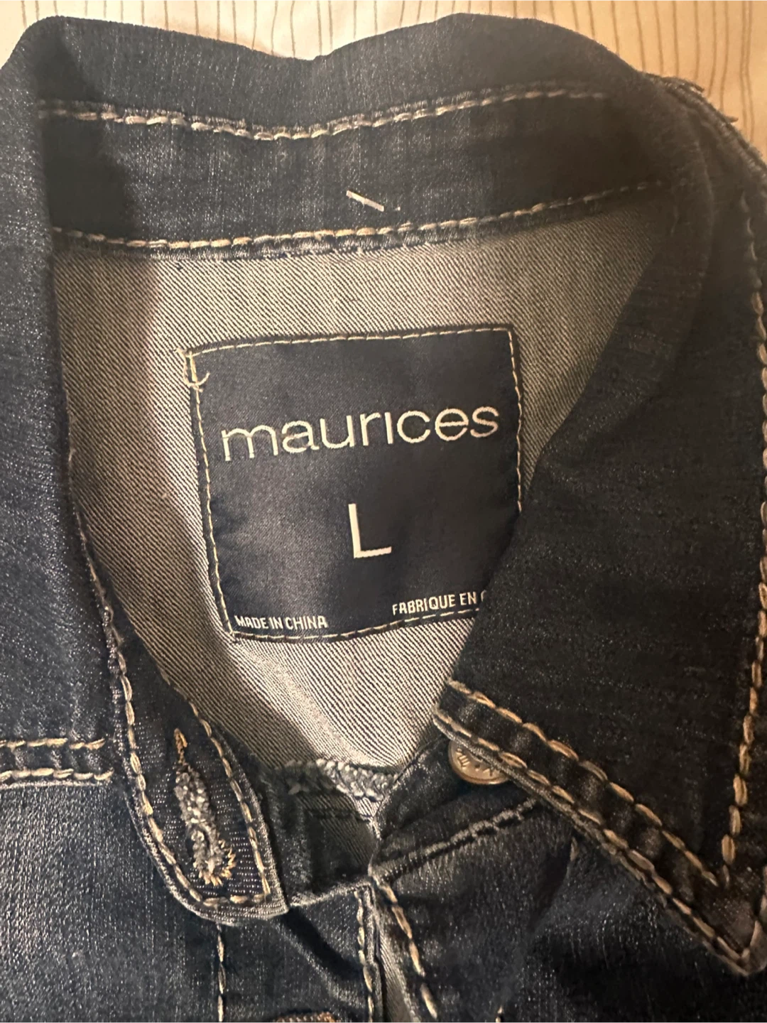 maurices Denim Vest - Size L - photo 2