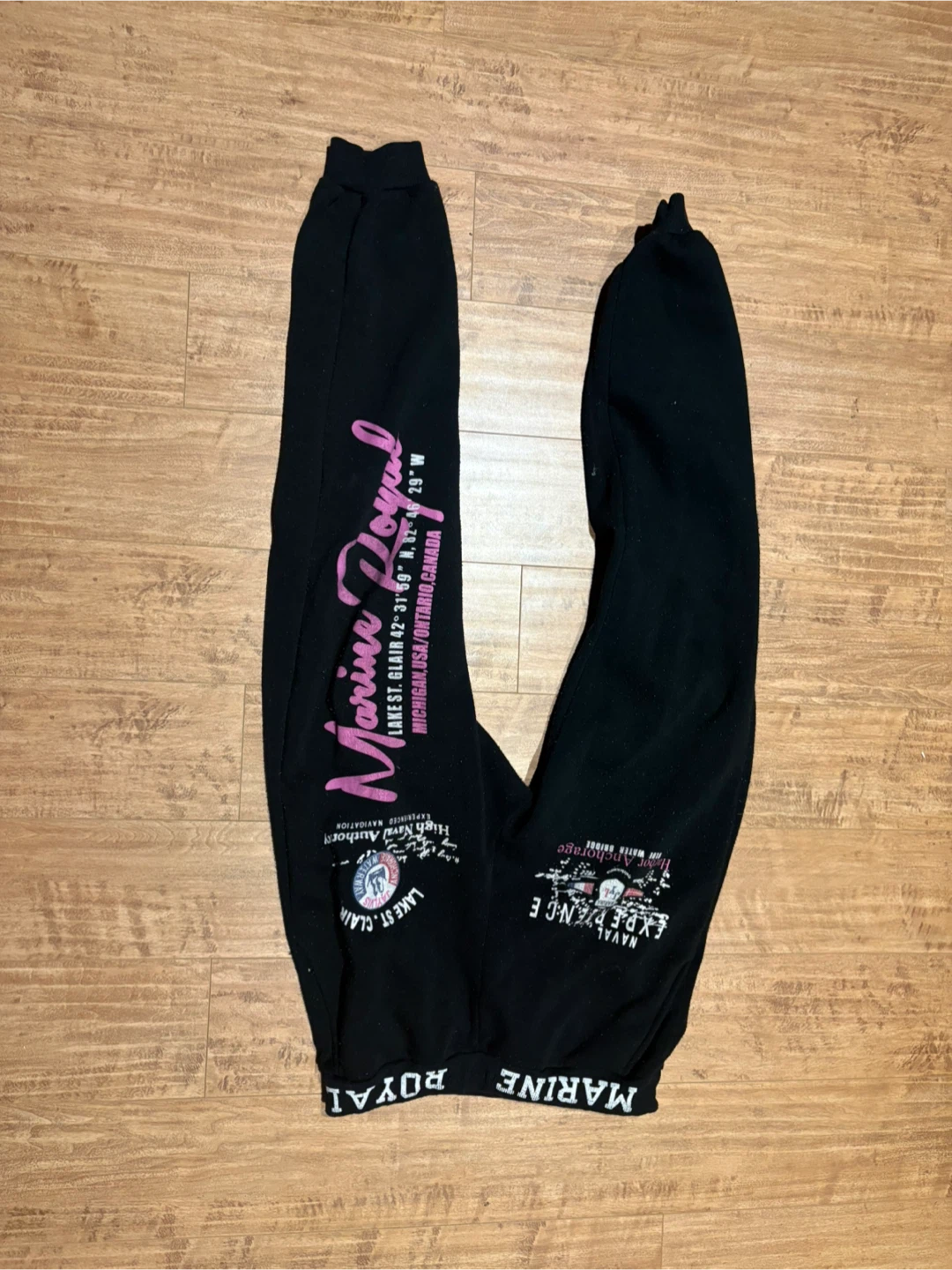 Marine Royal Black Sweatpants