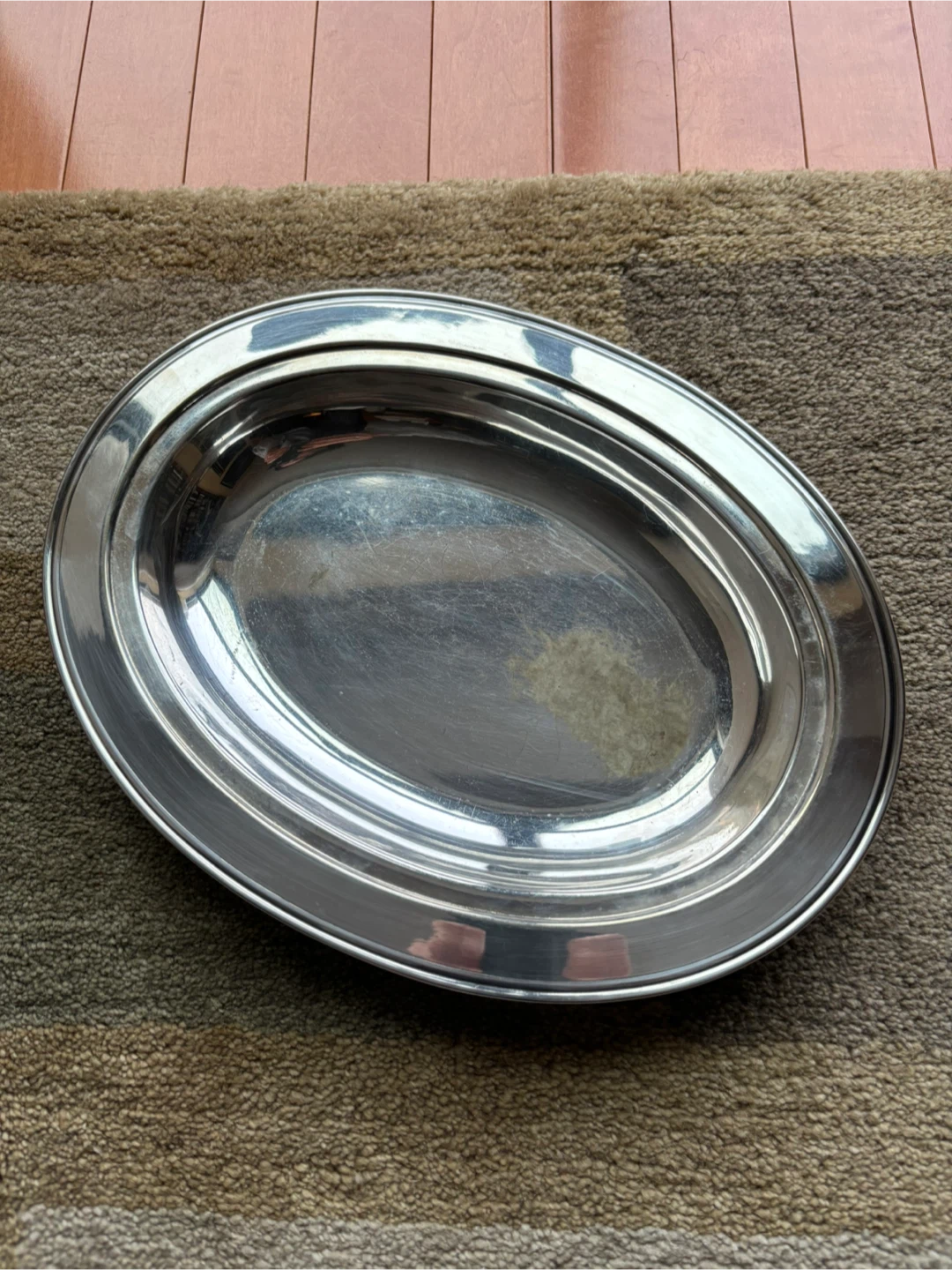 Wm Rogers Vintage Silver Plated Oval Serving Tray
