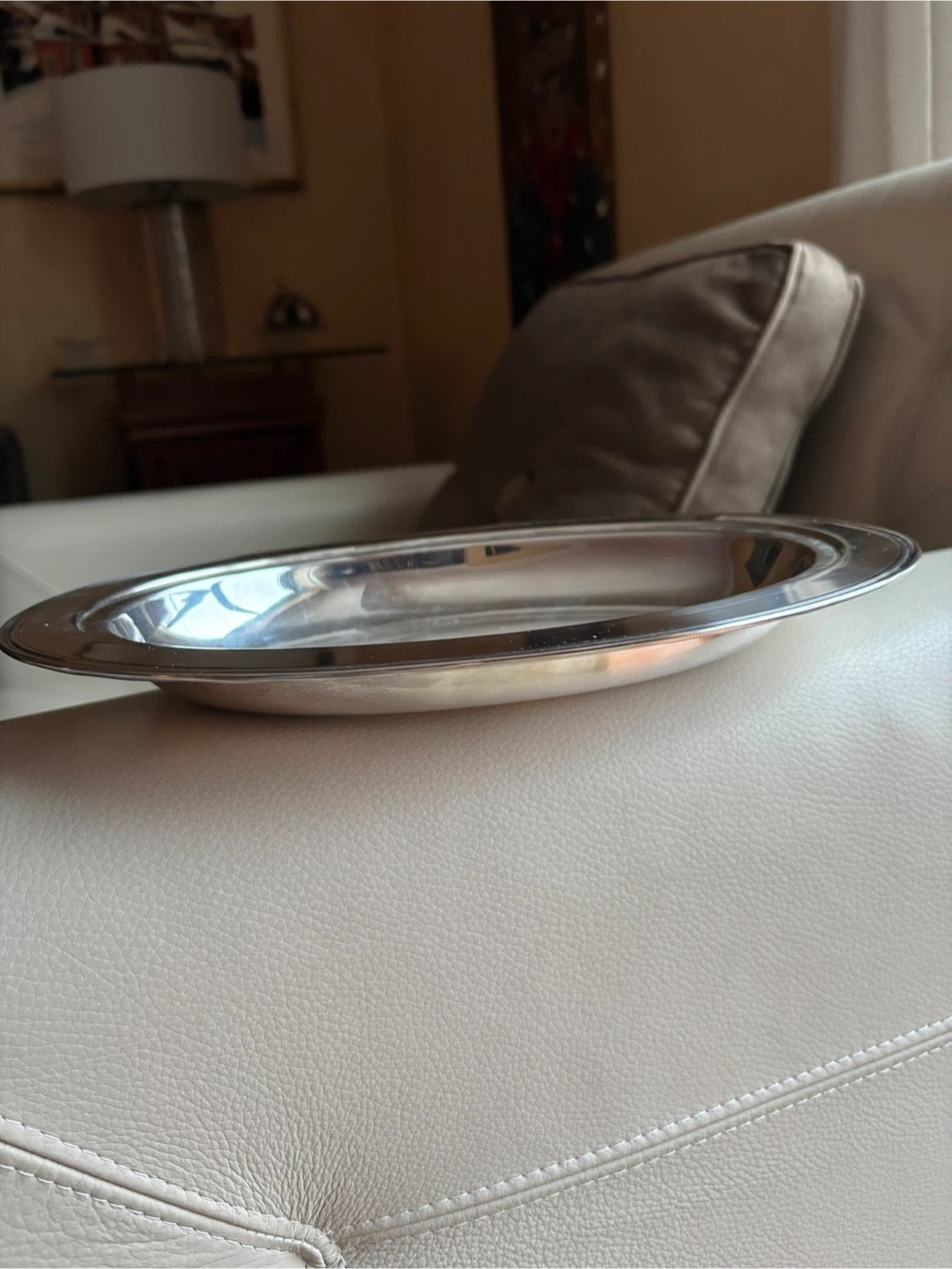 Wm Rogers Vintage Silver Plated Oval Serving Tray - photo 4