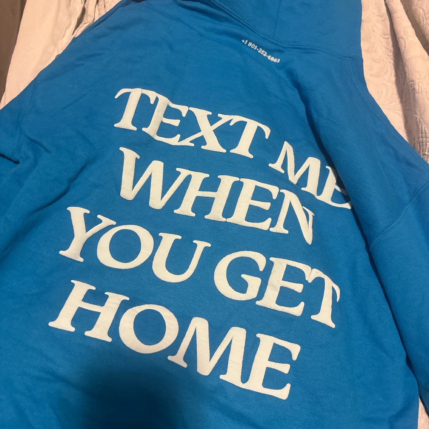 Lonely Ghost Blue "Text Me When You Get Home" Hoodie