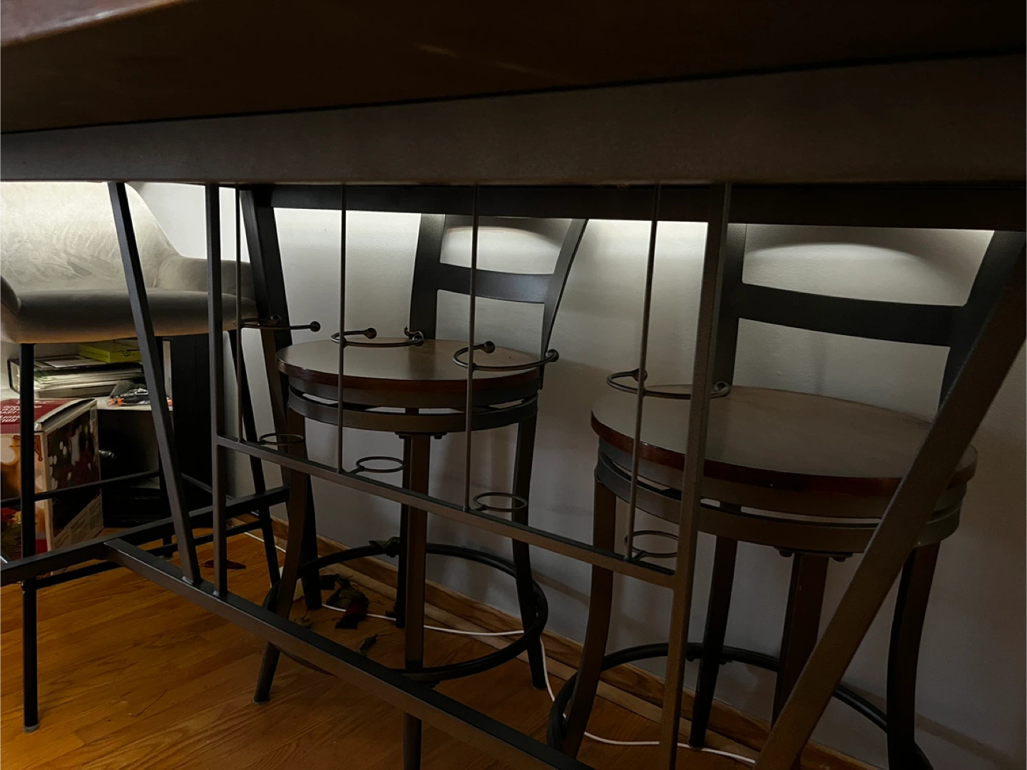 Wooden Counter Height Table with Chairs - photo 3