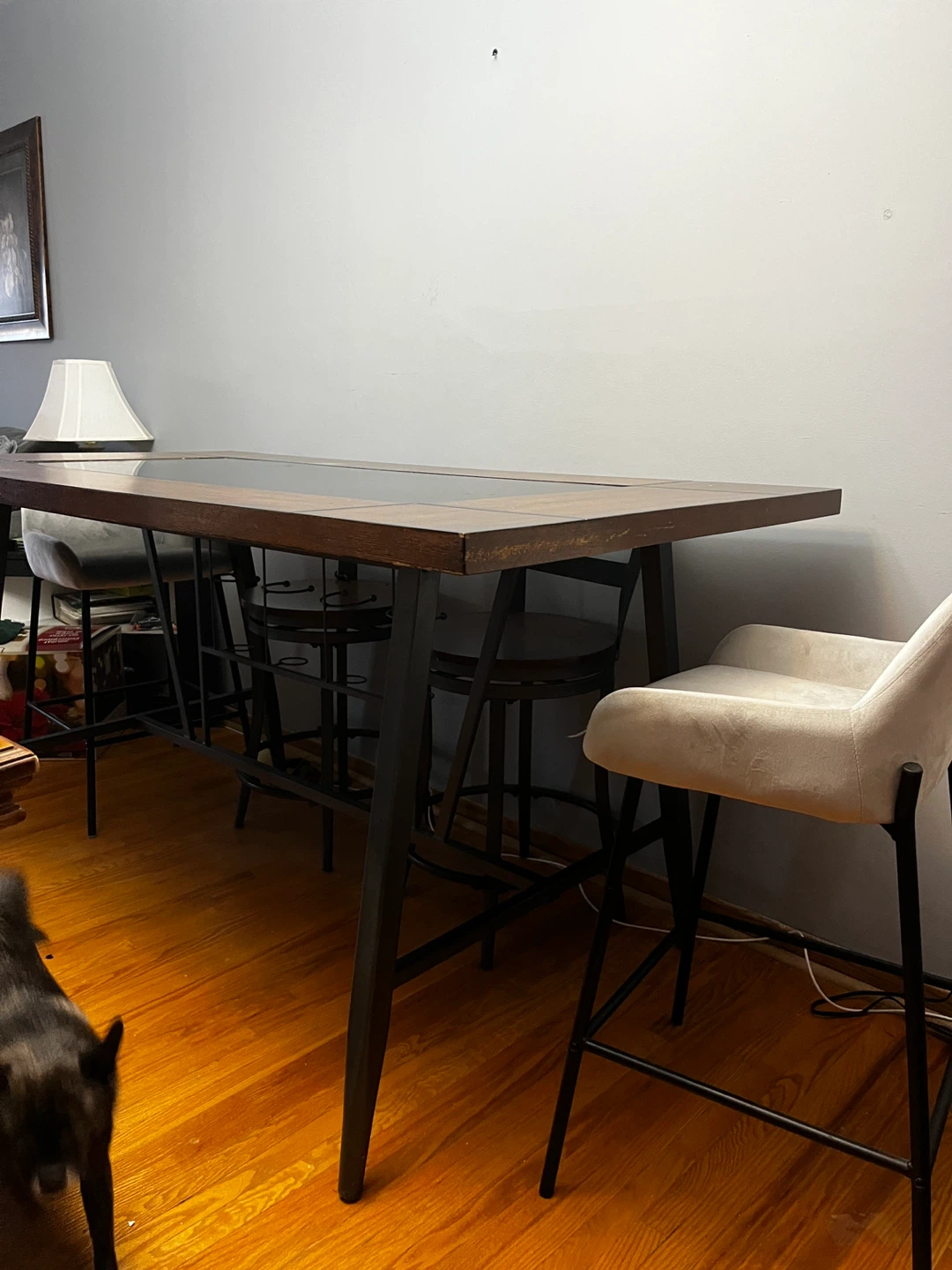Wooden Counter Height Table with Chairs - photo 2