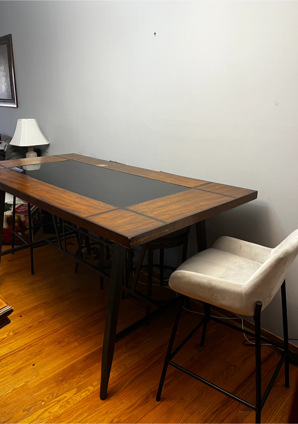 Wooden Counter Height Table with Chairs