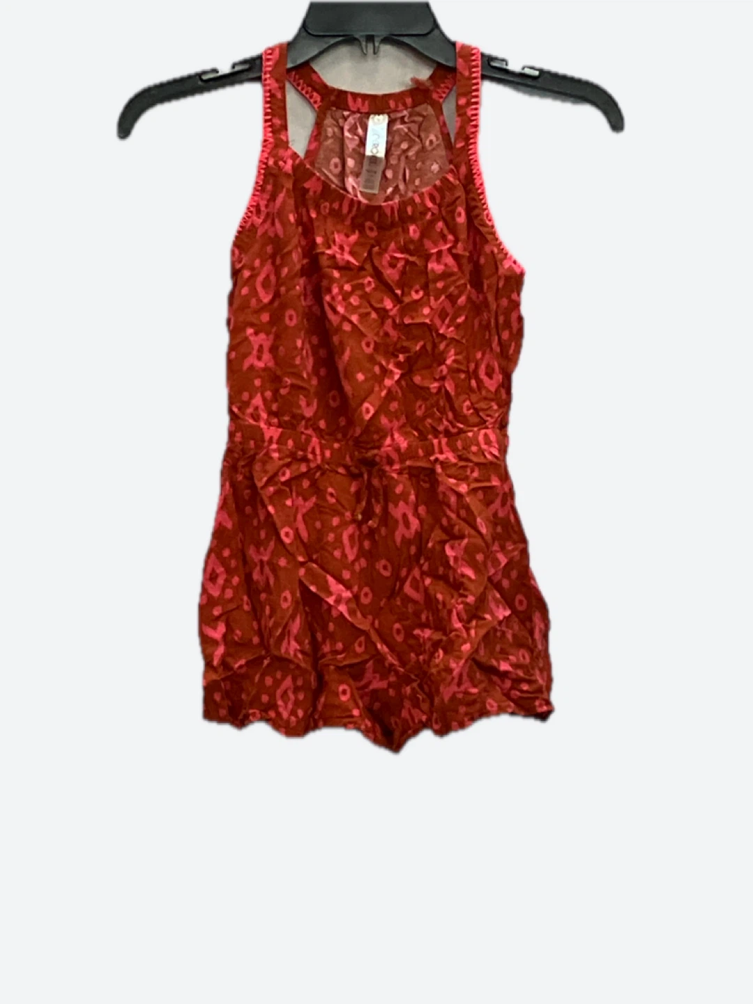 Girls' Red & Pink Patterned Romper