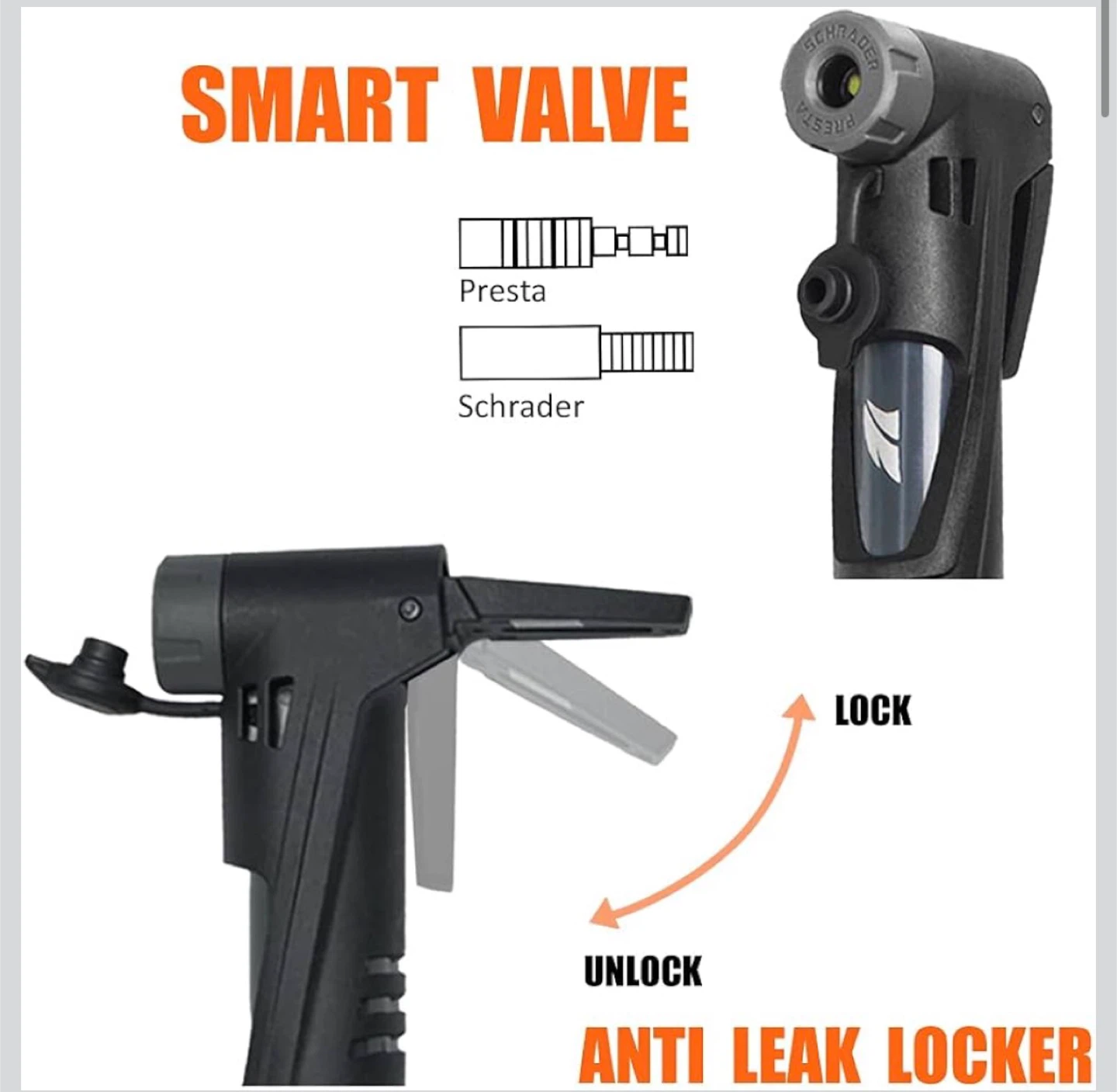 Portable Bicycle Pump with Smart Valve - photo 2