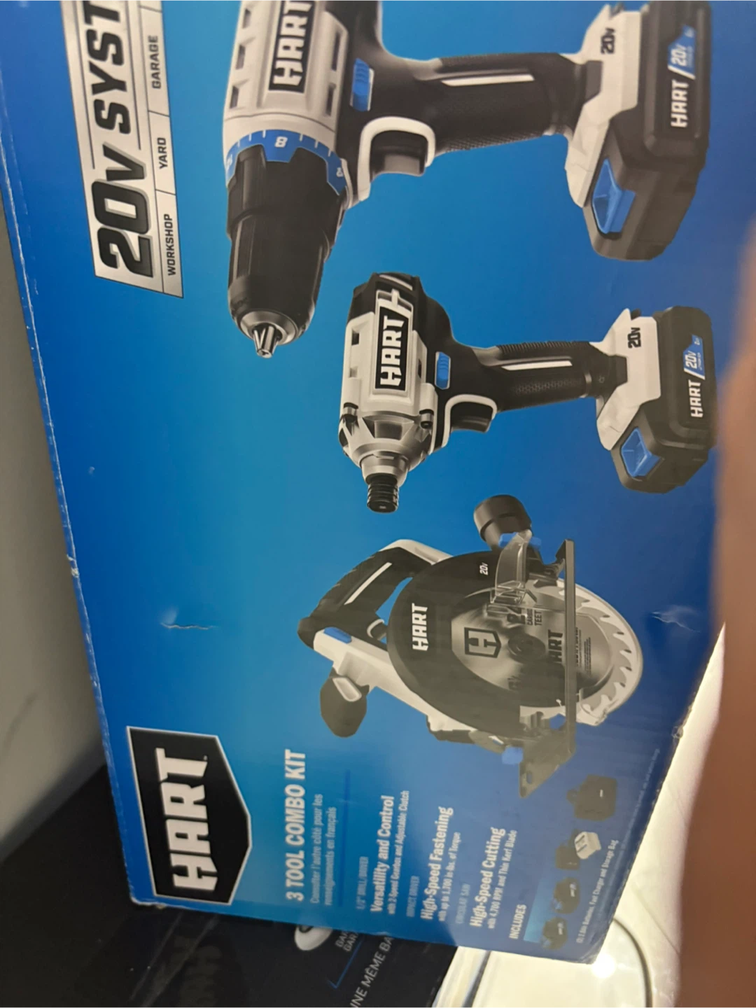 HART 20V 3-Tool Combo Kit Cordless Drill Circular Saw - photo 4