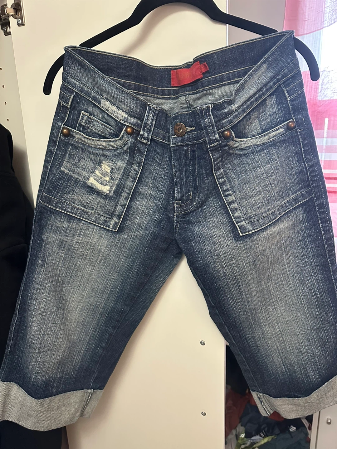 BTM Heart Jeans Capris🧡