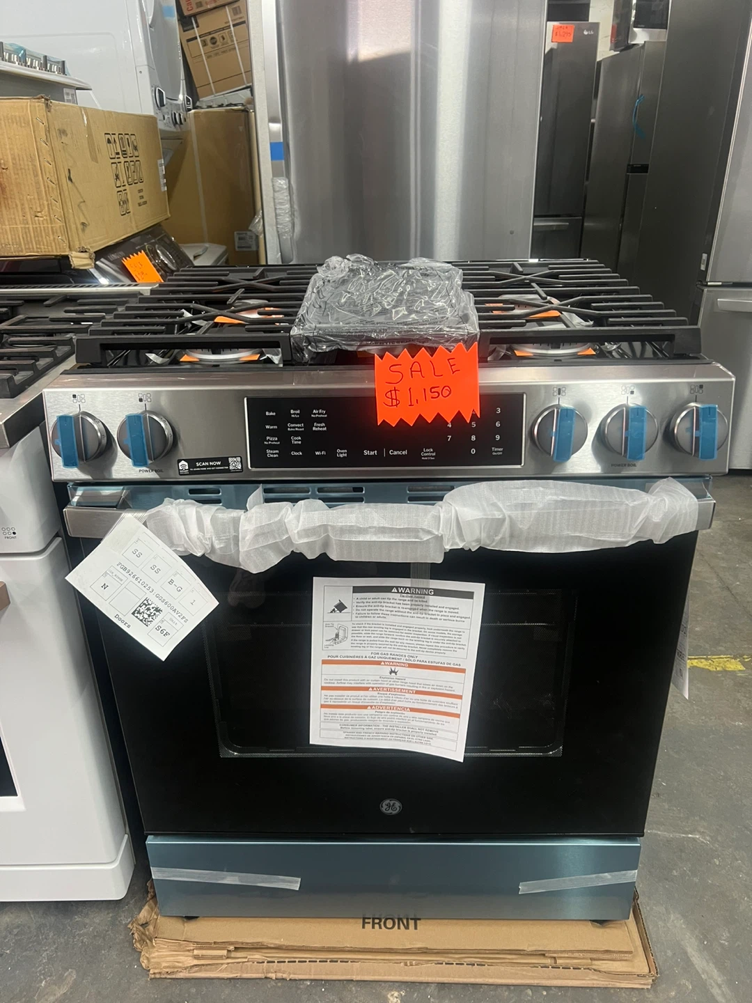 GE Stainless Steel Gas Range - photo 3
