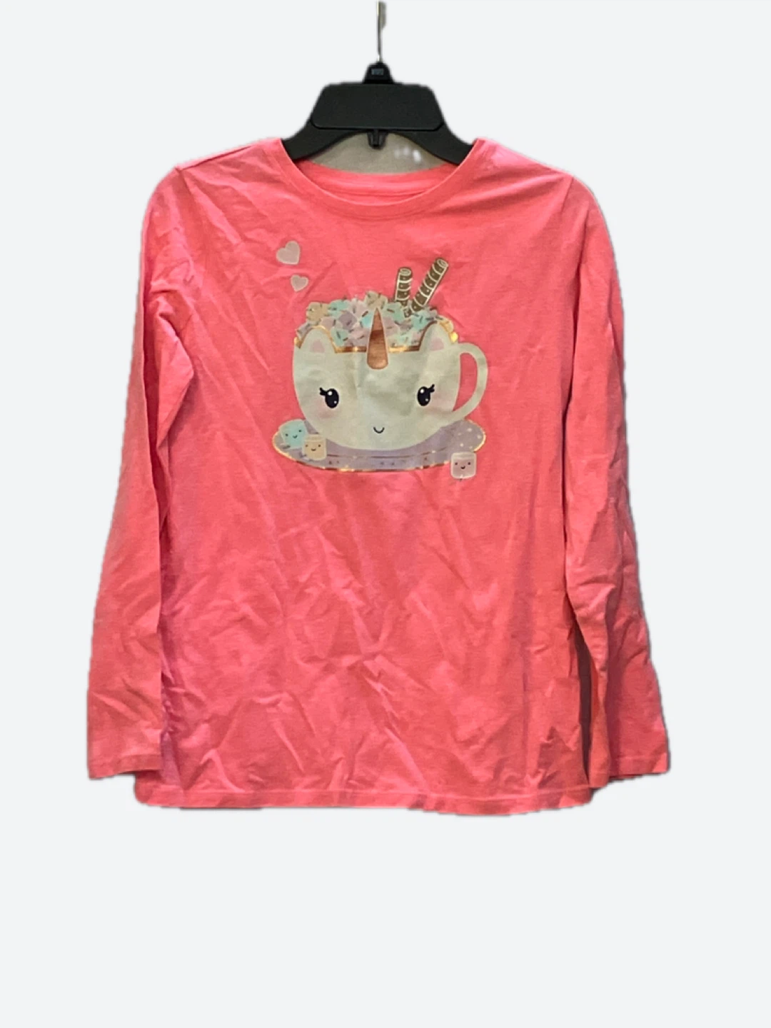 Girls' Long Sleeve Unicorn Hot Cocoa Graphic T-Shirt