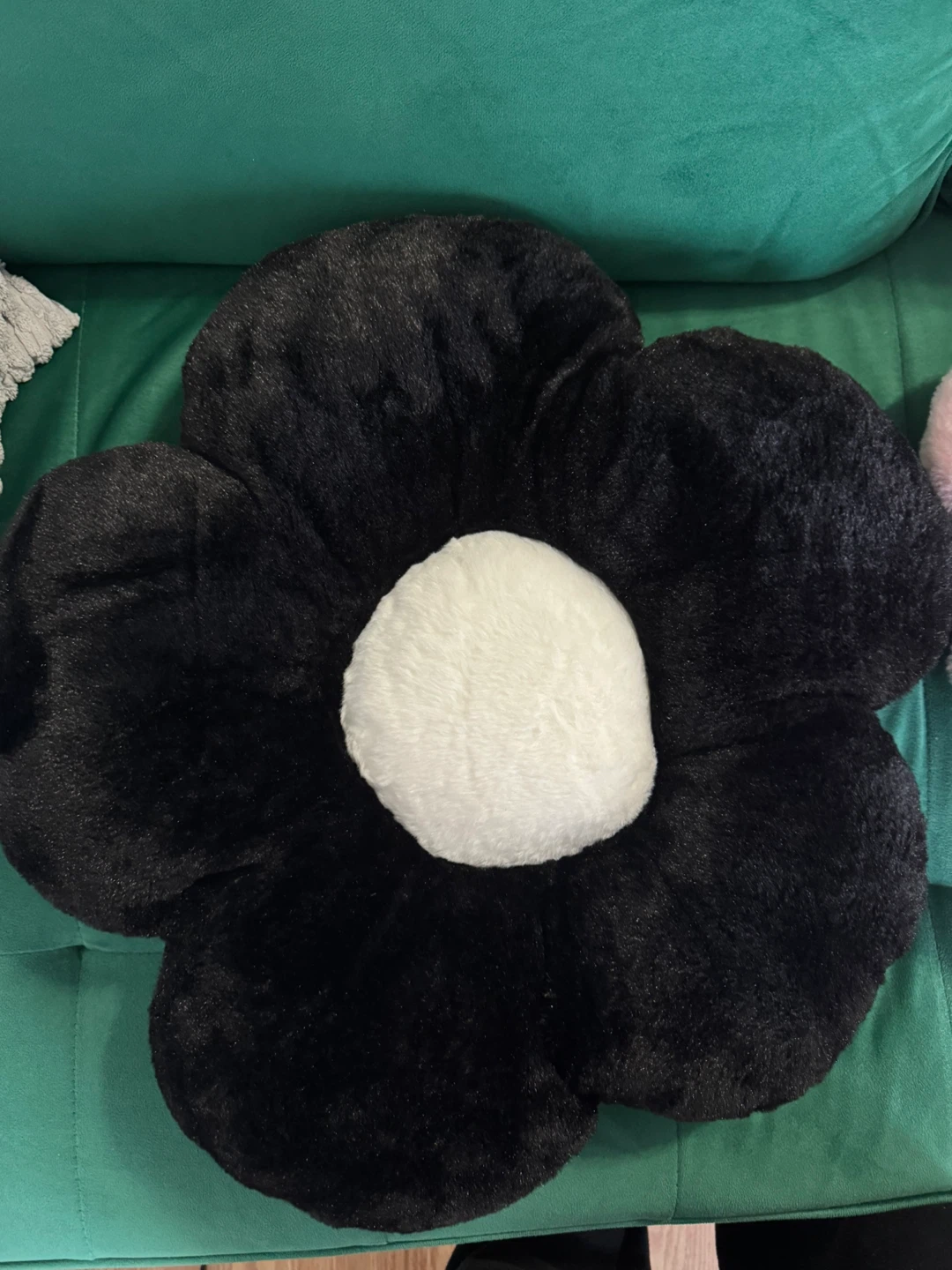 Black Flower Throw Pillow