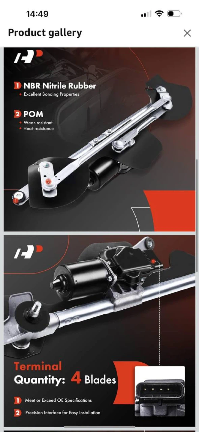 Premium Windshield Wiper Transmission Linkage with - photo 3