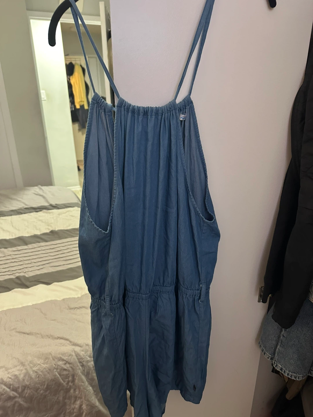 La Vie en Rose Aqua Blue Denim Romper🧡 - photo 2