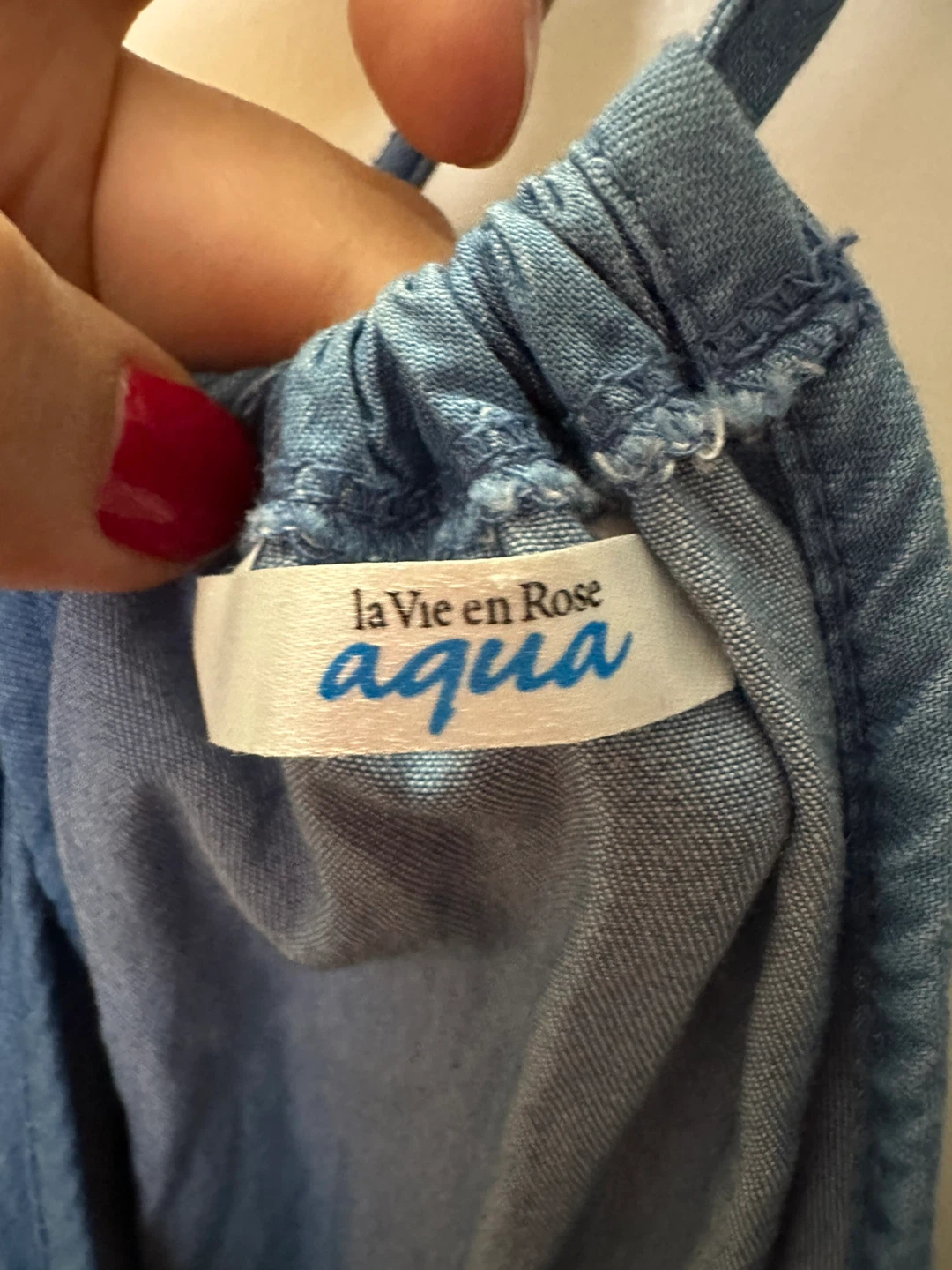 La Vie en Rose Aqua Blue Denim Romper🧡 - photo 3
