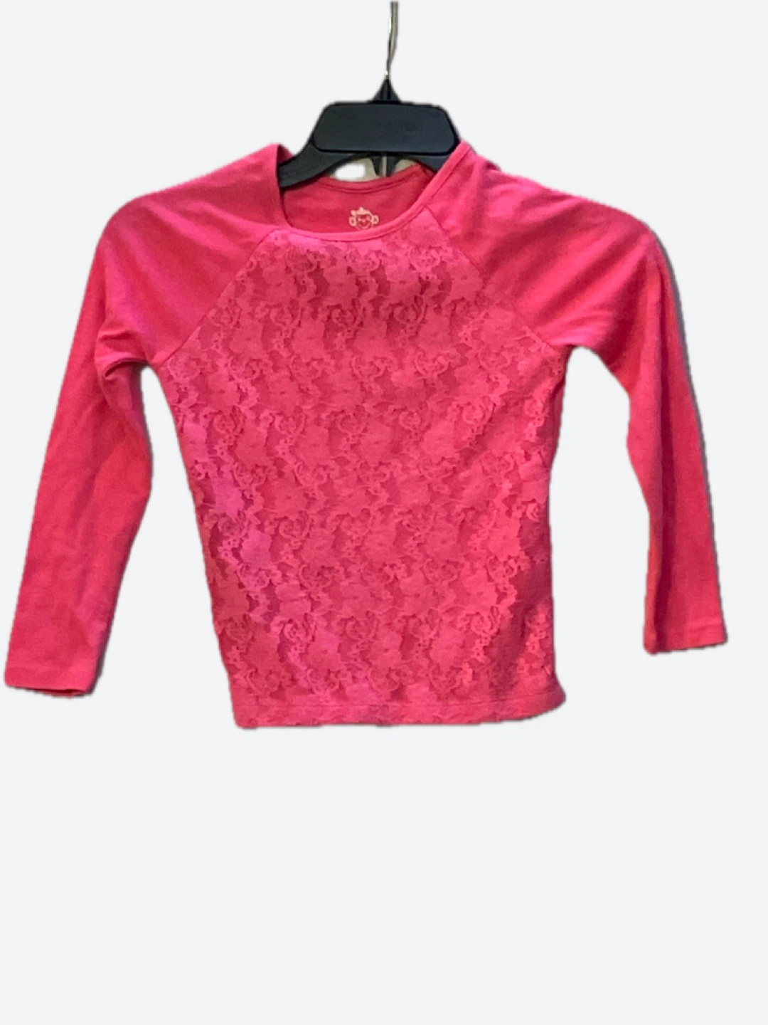 365 Kids Pink Long Sleeve Lace Top