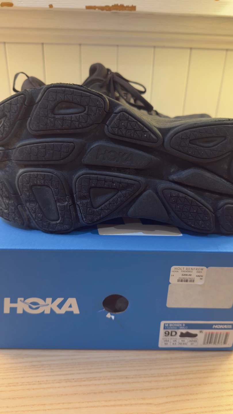 Hoka M Bondi 8 Running Shoes Black Men's Size 9D - photo 2