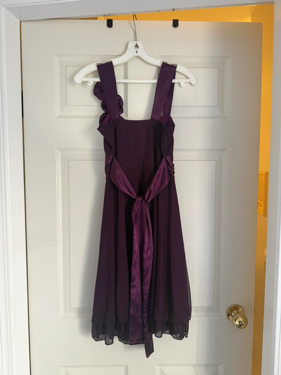 Purple Party Dress with Flower Accent - photo 3