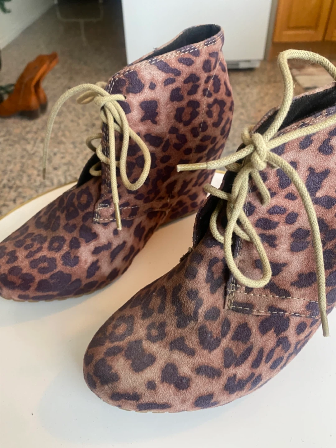 Steve Madden Leopard Print Wedge Boots - photo 2