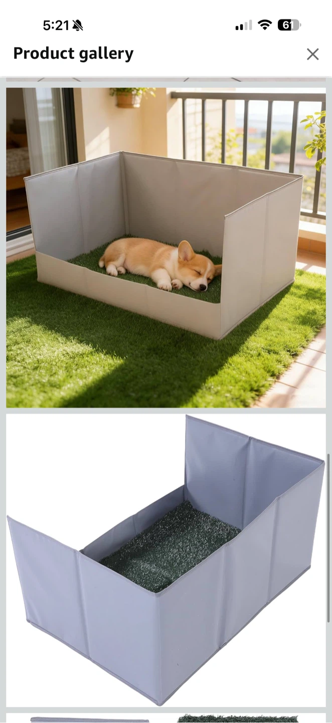 Foldable Dog Potty Tray with Artificial Grass – Large - photo 4