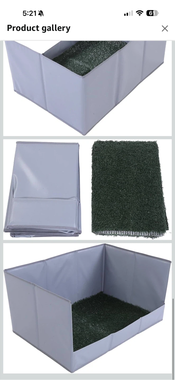 Foldable Dog Potty Tray with Artificial Grass – Large - photo 5