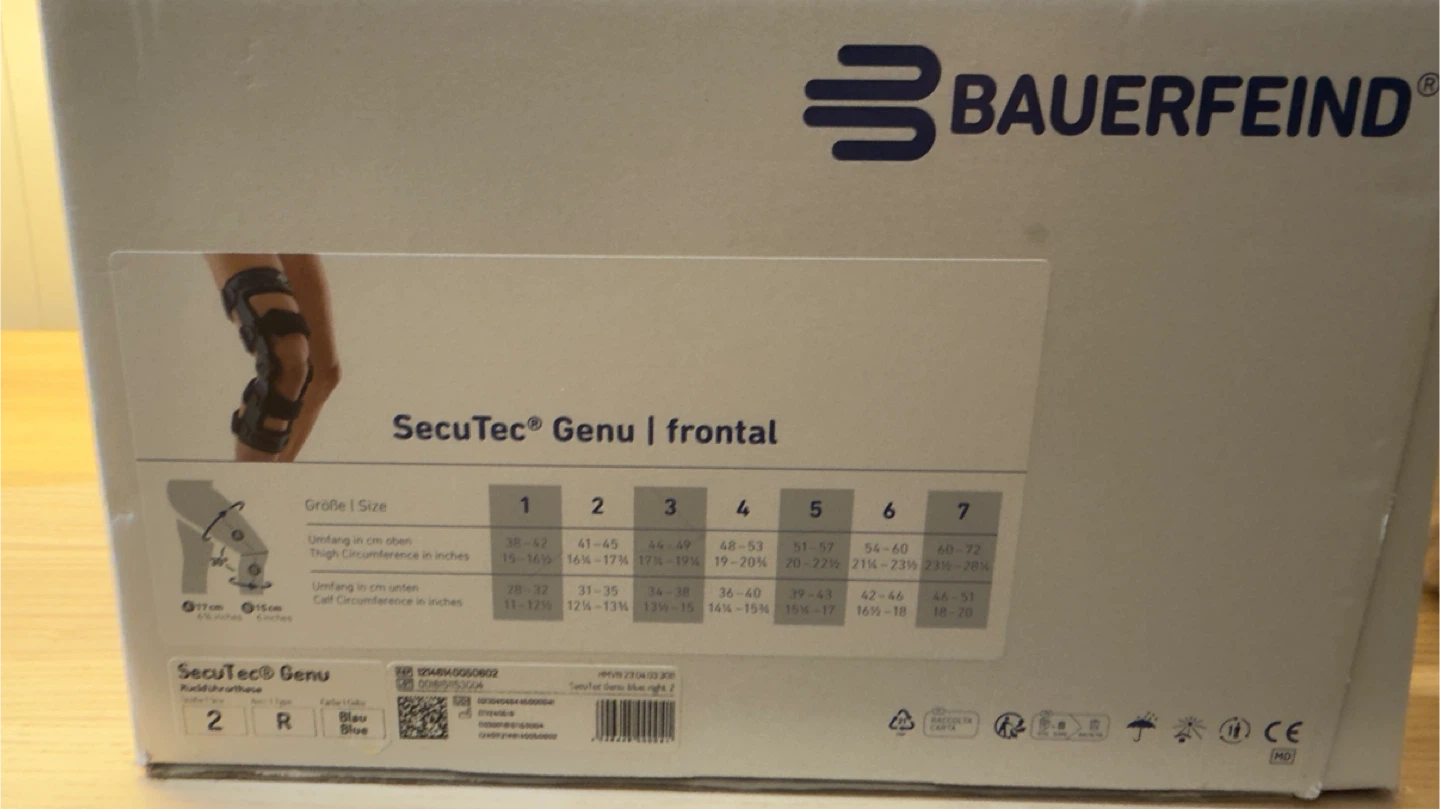 Bauerfeind SecuTec Genu Knee Brace Size 2 - photo 3