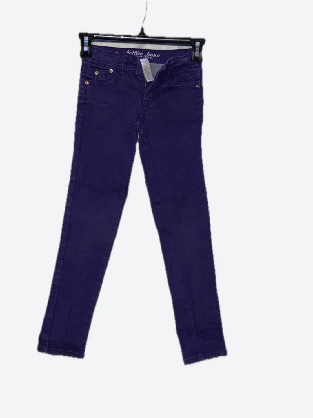 Justice Girls Purple Skinny Jeans Size 8