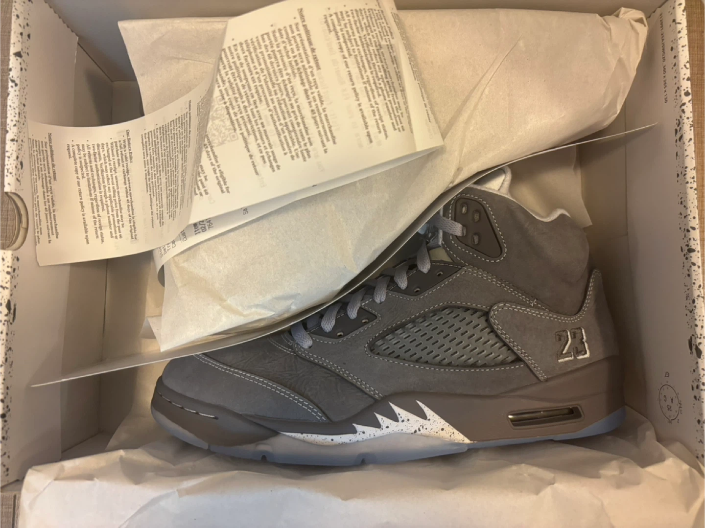 Jordan 5 Wolf Grey size 10.5