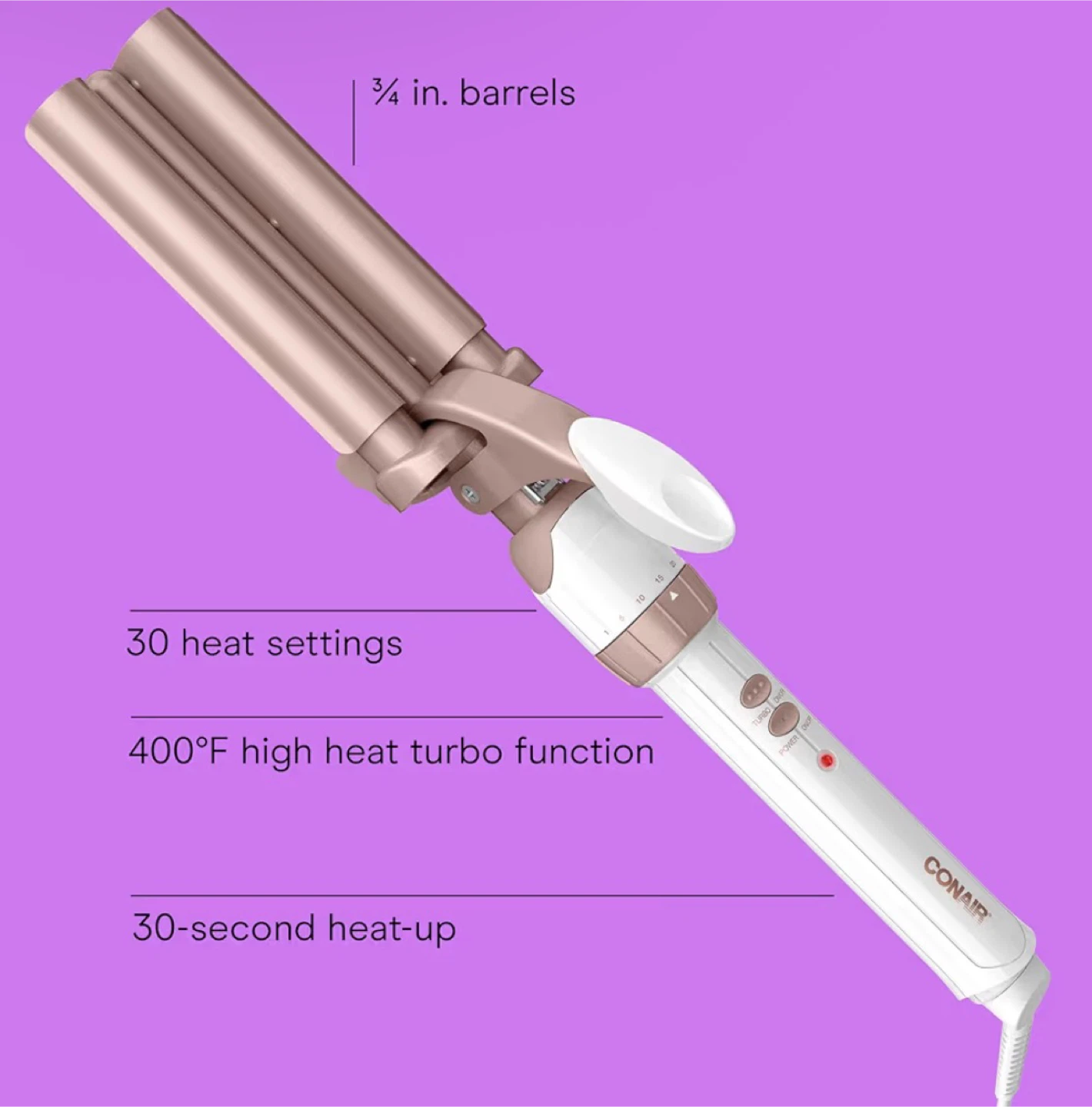 New Conair Double Ceramic Triple Barrel Waver - photo 2