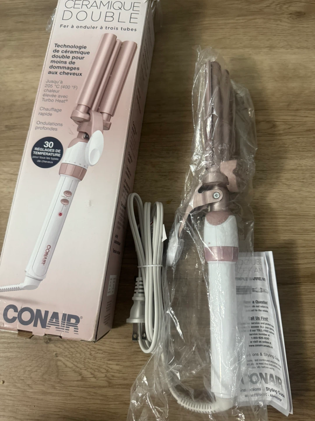 New Conair Double Ceramic Triple Barrel Waver - photo 5