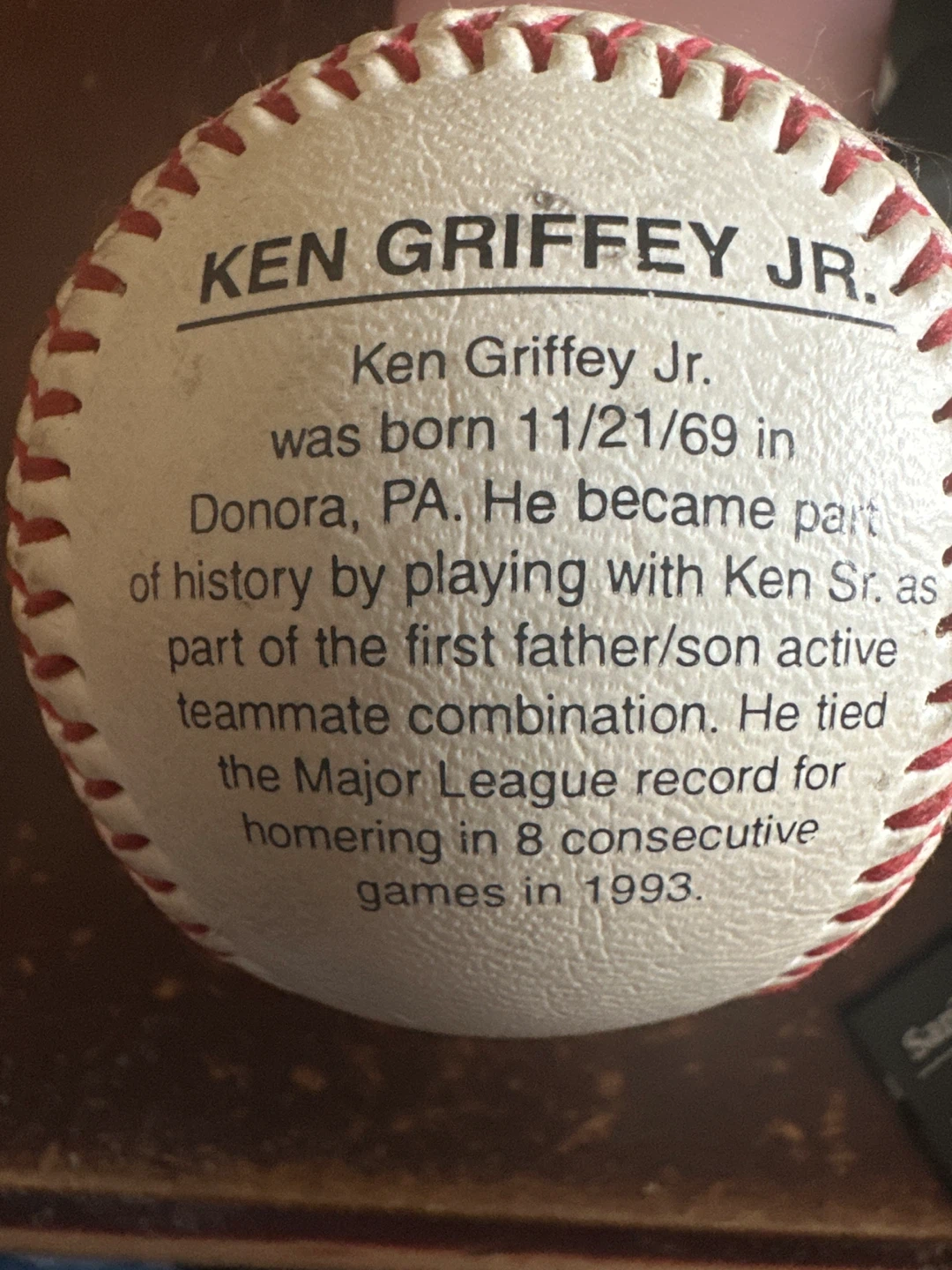 Ken Griffey Jr. Autographed Baseball - photo 3