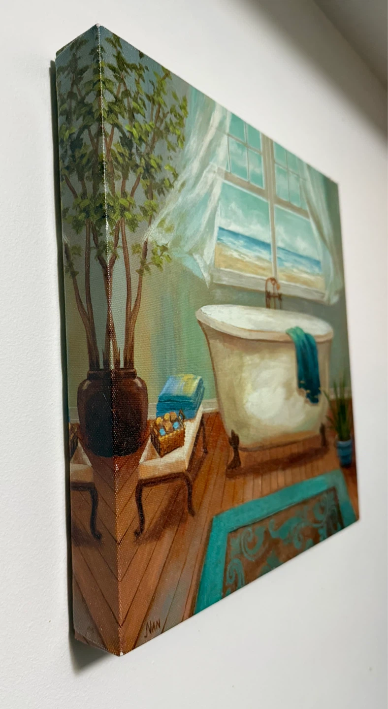 Painting of Bathroom with Ocean View - photo 2