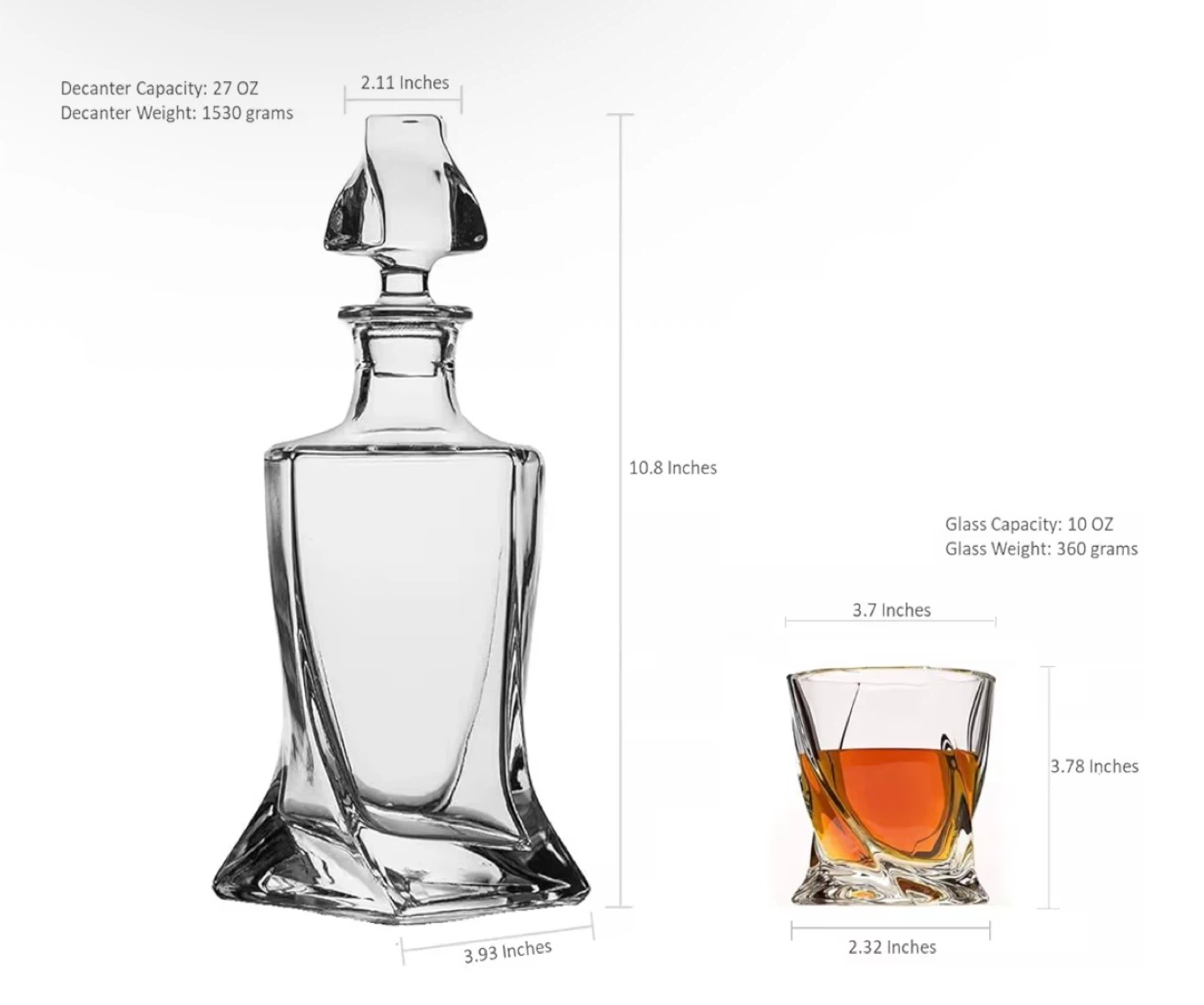 Whiskey Decanter and Glasses Set - photo 2