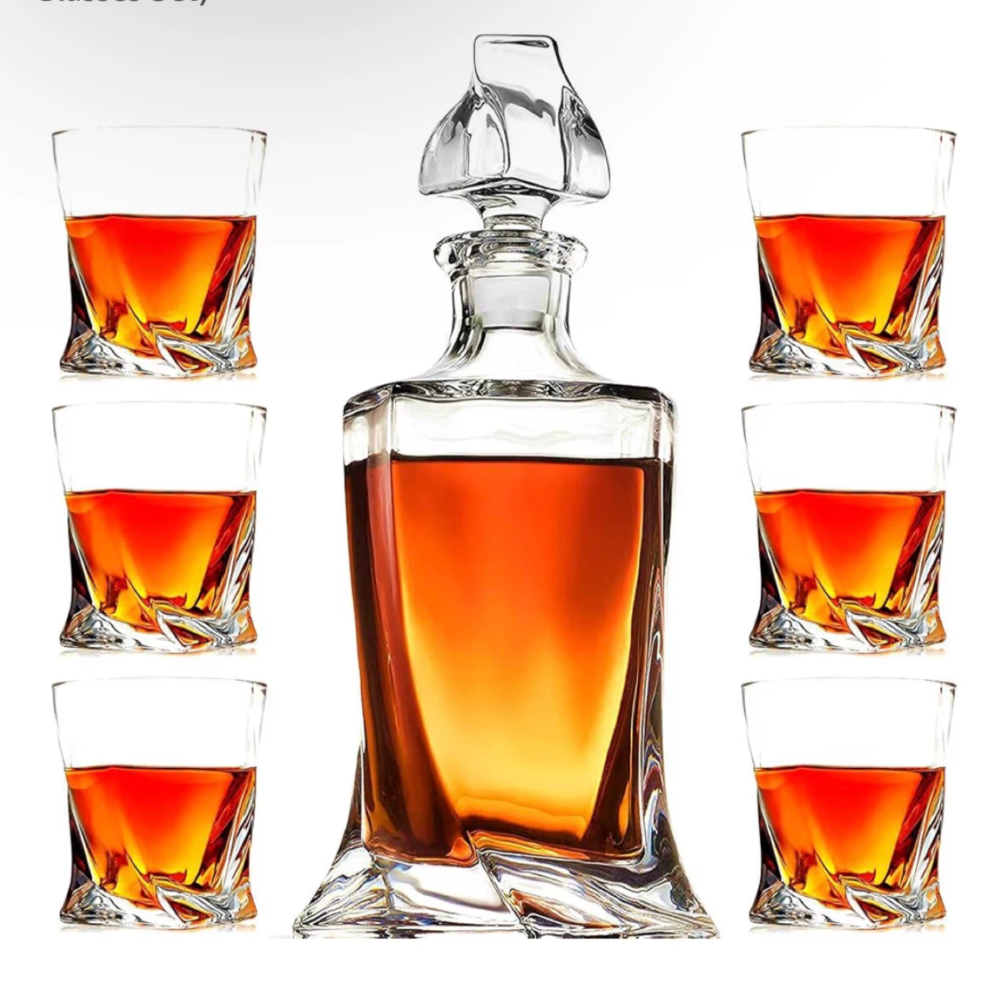 Whiskey Decanter and Glasses Set